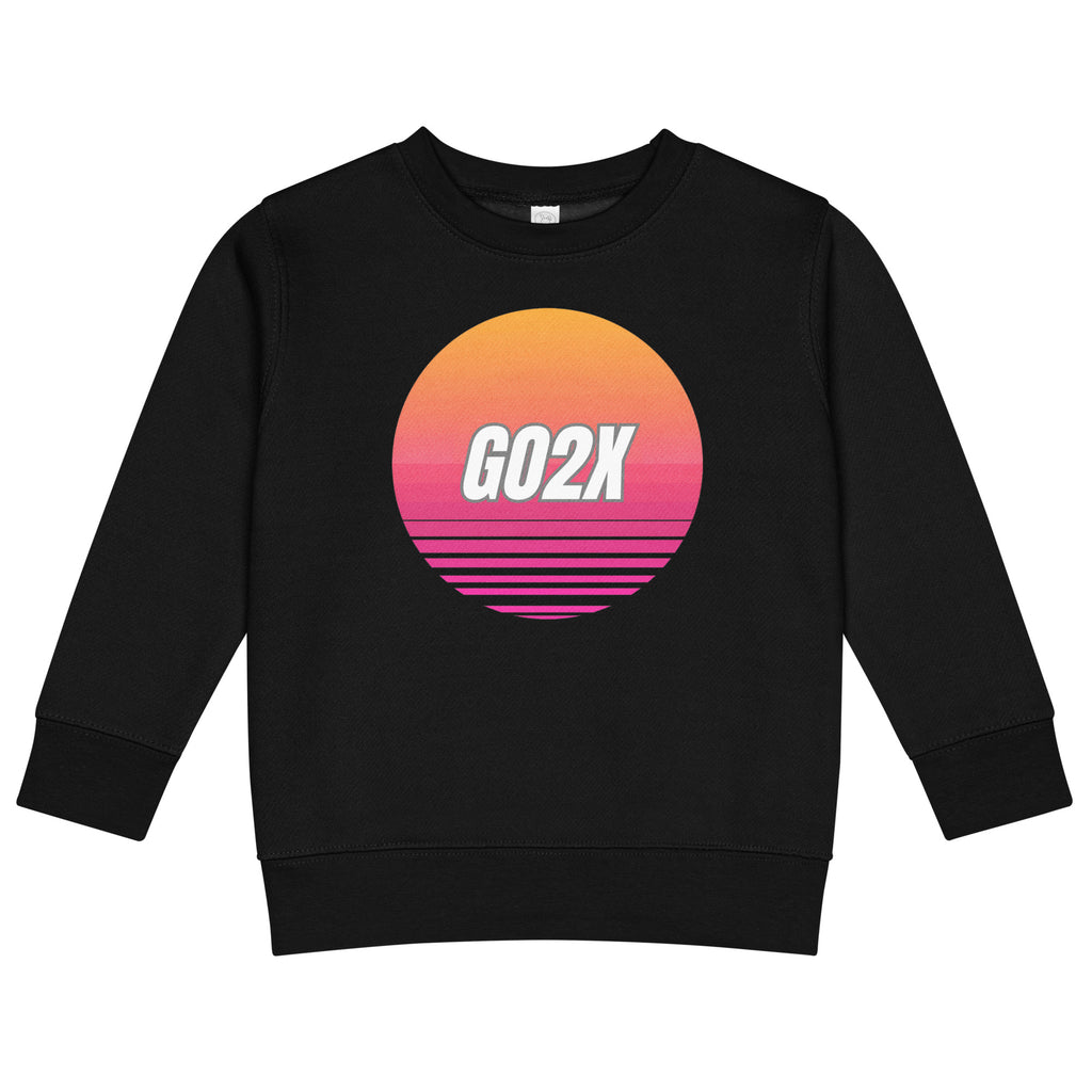 GO2X youth lacrosse crewneck sweatshirt for kids in soft fleece