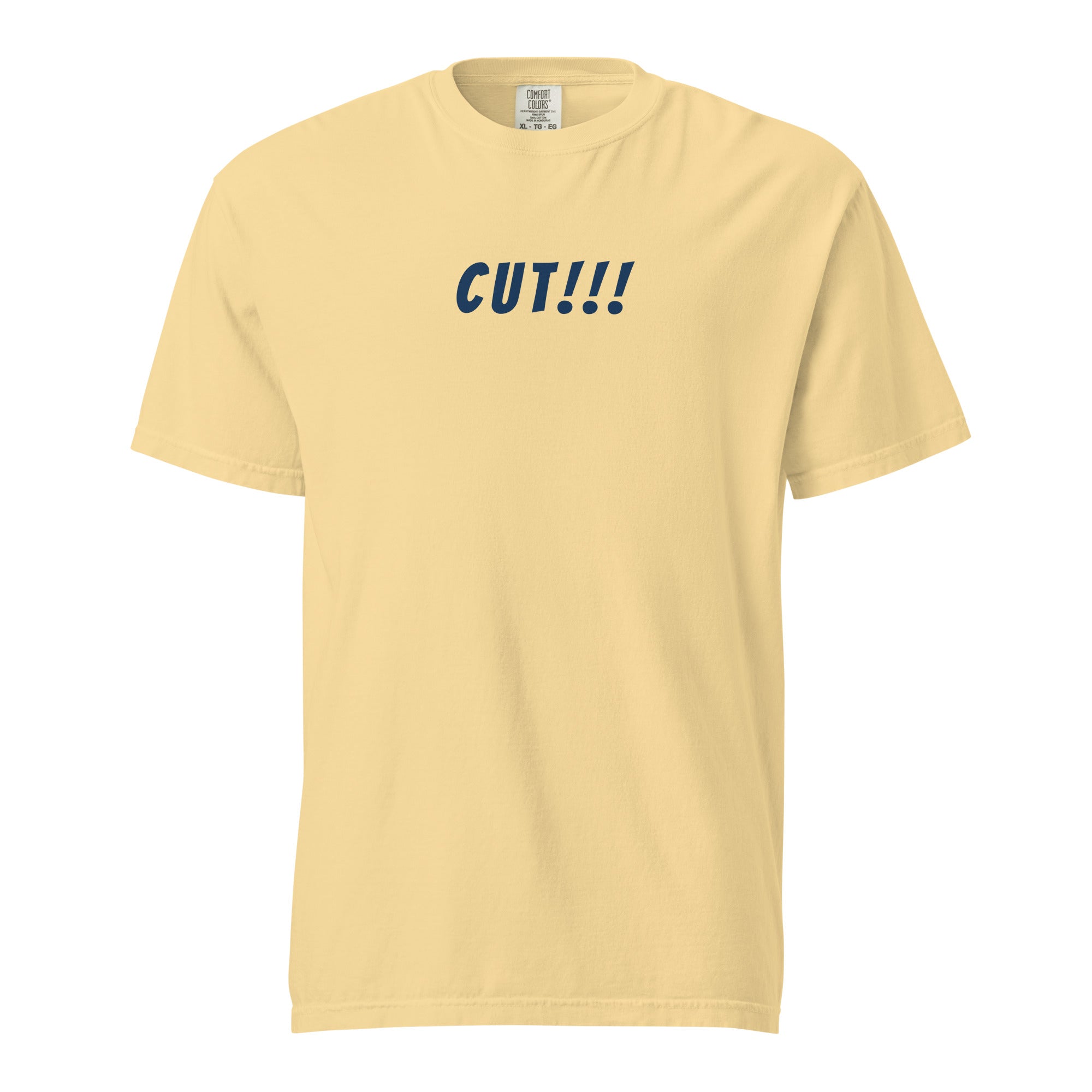 Lacrosse shirt with the GO2X Cut!!! call-out design in bold lettering