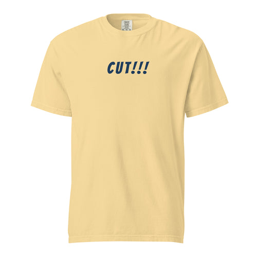 Lacrosse shirt with the GO2X Cut!!! call-out design in bold lettering