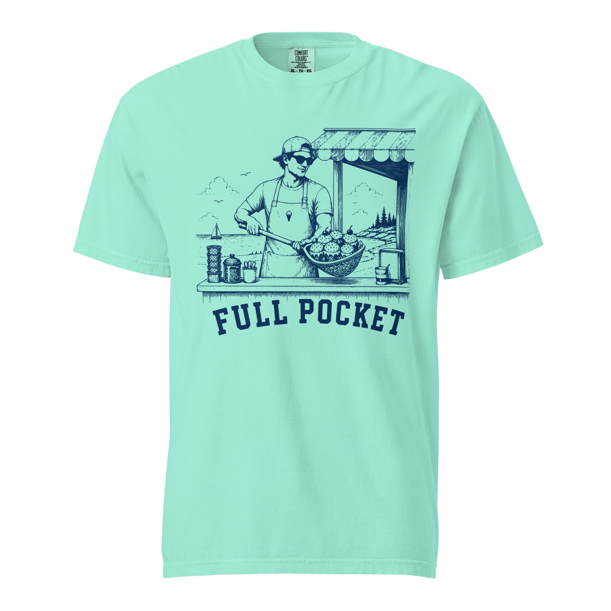 Lacrosse shirt with the GO2X Full Pocket design, male illustration