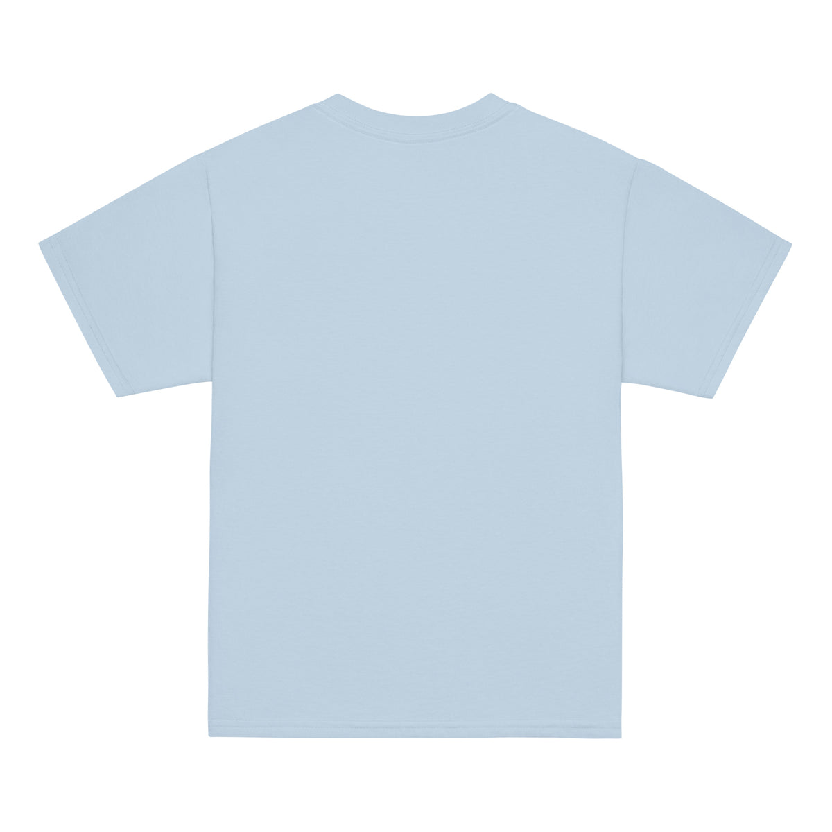 GO2X Feeding Goals youth lacrosse shirt with male design in Light Blue, back view