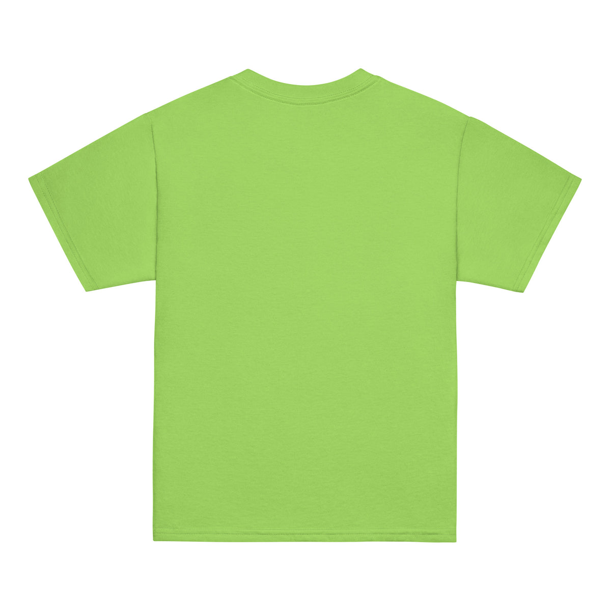 GO2X Quick Stick Chef youth lacrosse shirt with female design in Lime, back view